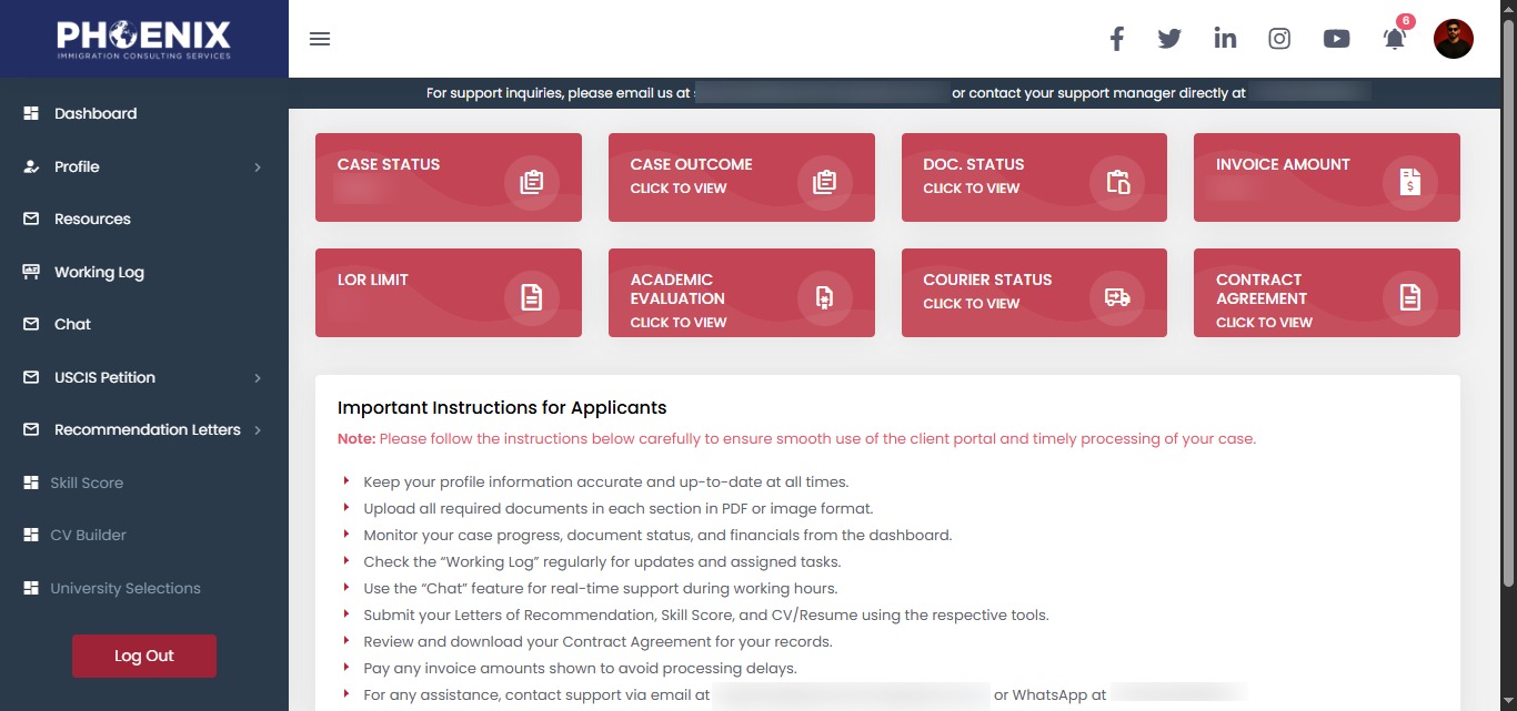 Private Portal for Immigration